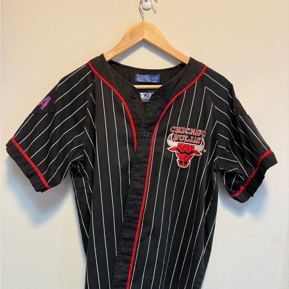 STARTER Vintage Chicago Bulls Pinstripe Jersey